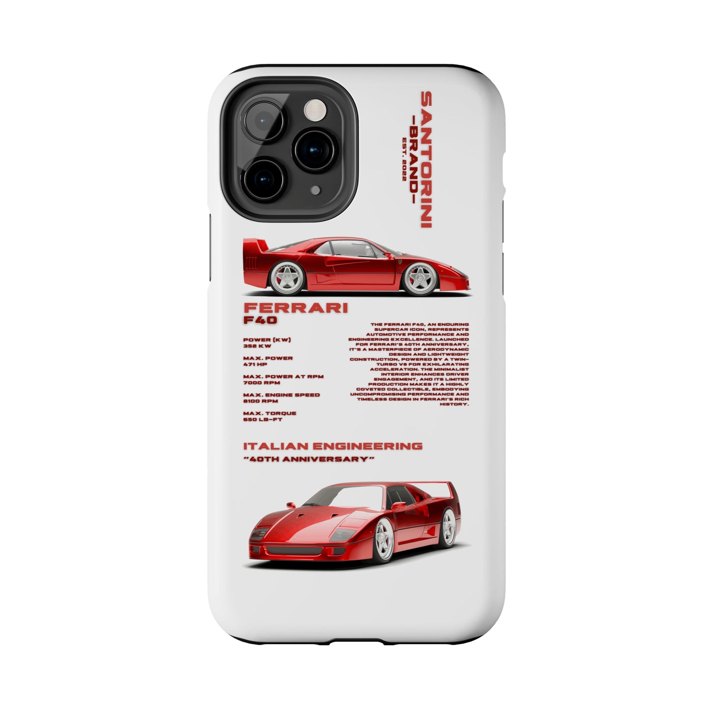 "Ferrari F40" Hard Case