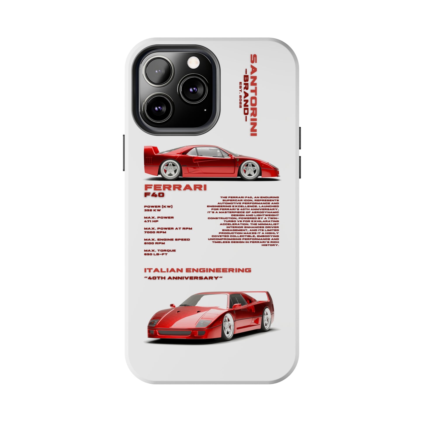 "Ferrari F40" Hard Case