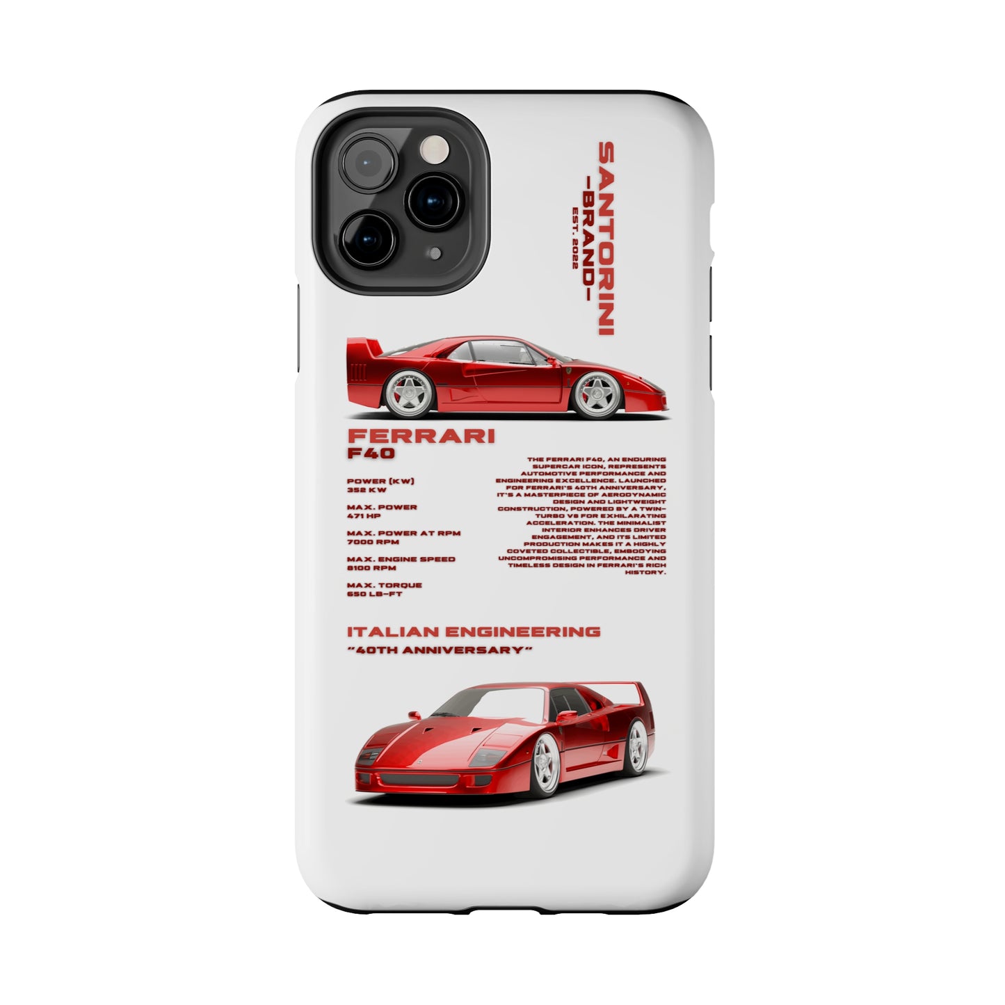 "Ferrari F40" Hard Case