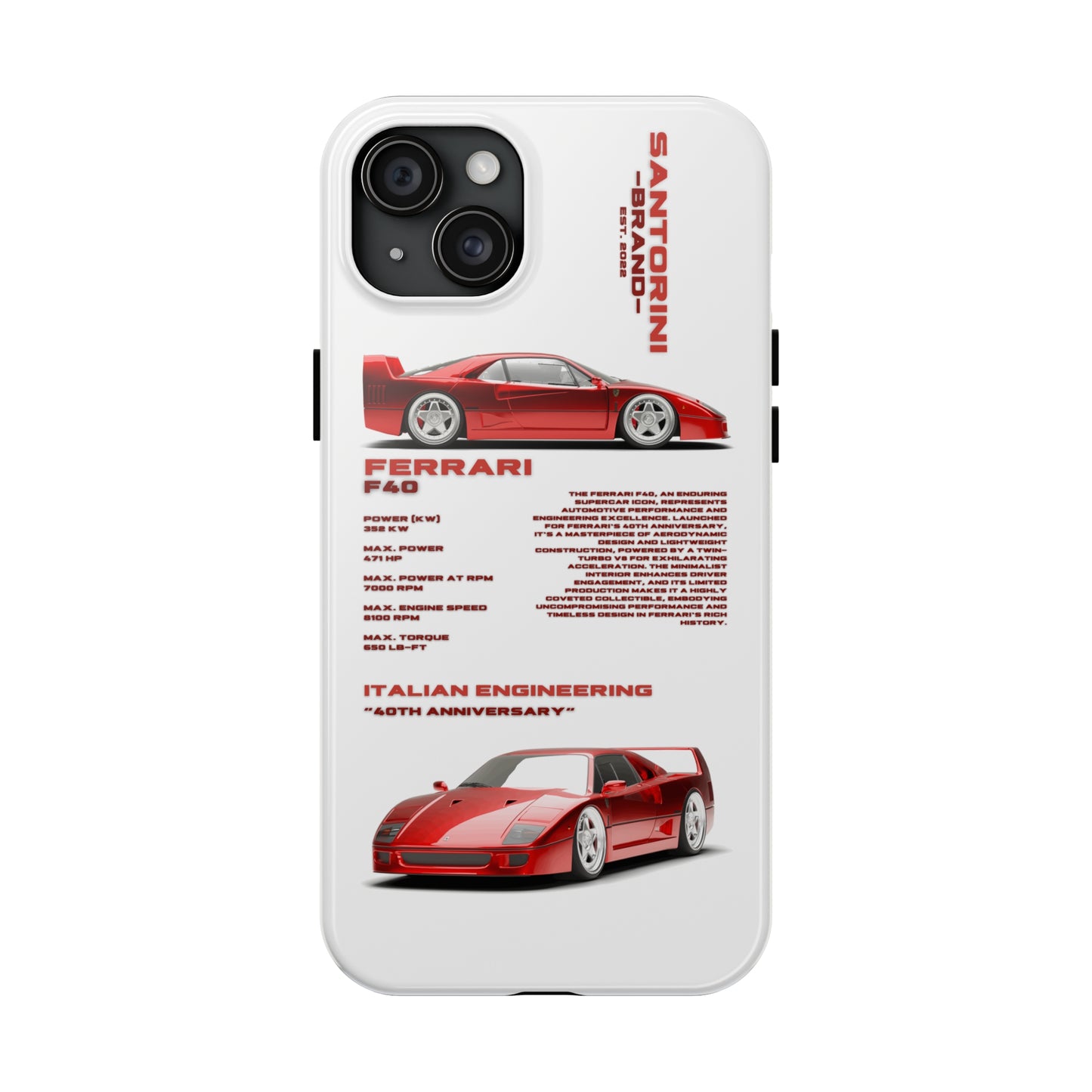 "Ferrari F40" Hard Case