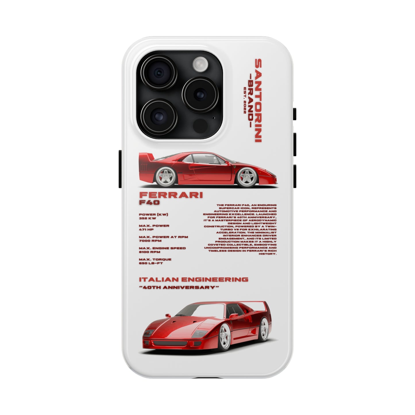 "Ferrari F40" Hard Case