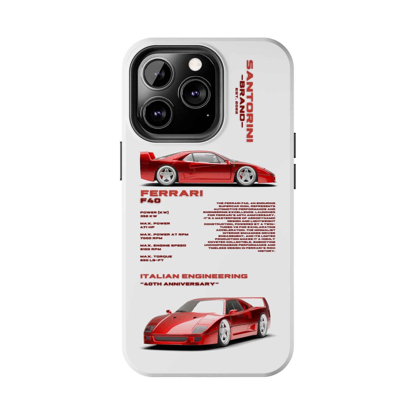 "Ferrari F40" Hard Case