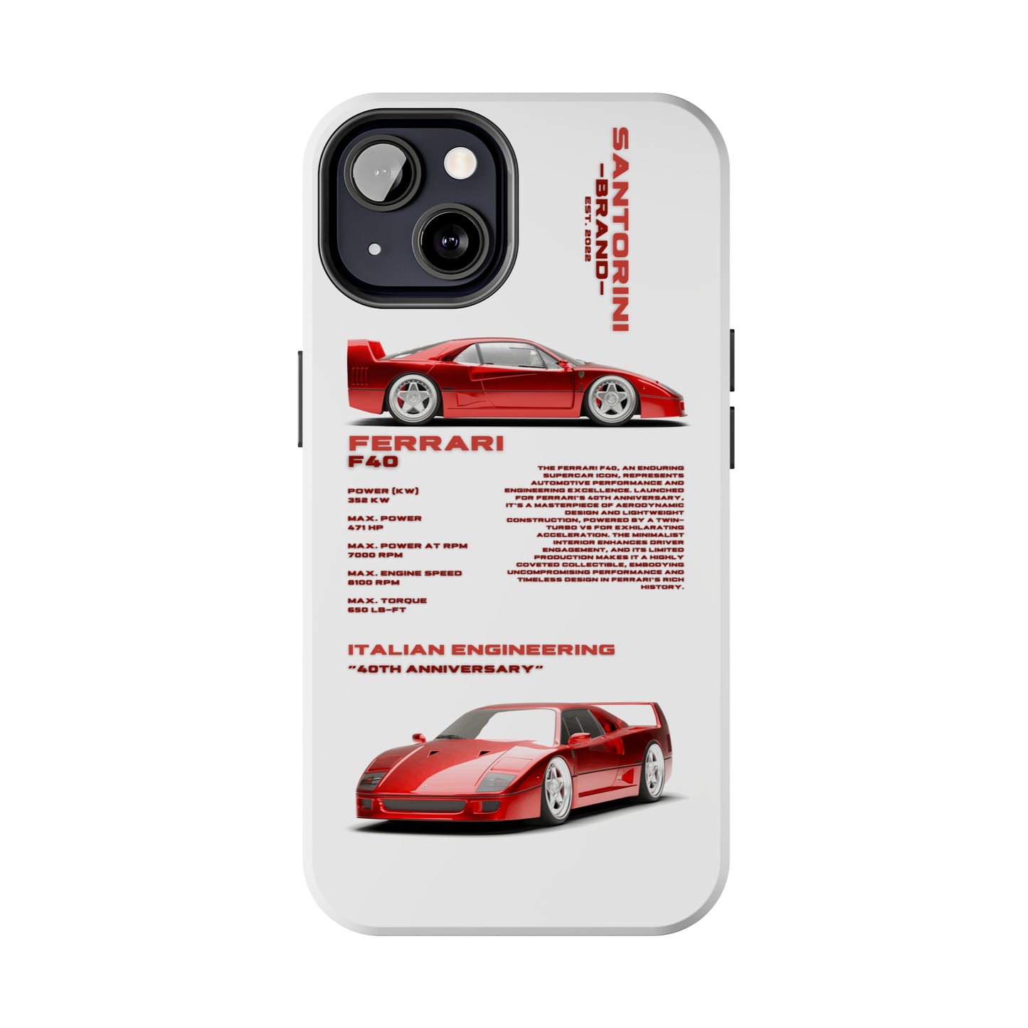 "Ferrari F40" Hard Case